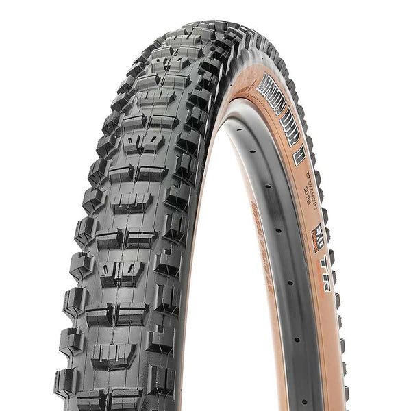 Maxxis Minion DHR II Tire - 27.5 x 2.4 Tubeless Folding BLK/Dark Tan Dual EXO Wide Trail