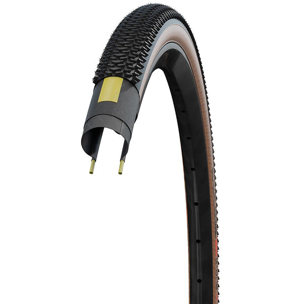 Schwalbe G-One R Pro Gravel Tire 700x40C Folding Tubeless Ready Addix Race V-Guard 67TPI Transparent Sidewall
