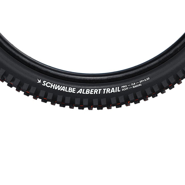 Schwalbe Albert Tire - 27.5 x 2.50 Tubeless Folding BLK Evolution Line Trail Pro Addix Soft Radial E-50