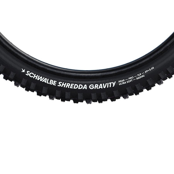 Schwalbe Shredda Rear Tire - 29 x 2.50 Tubeless Folding BLK Evolution Line Gravity Pro Addix Ultra Soft Radial E-50