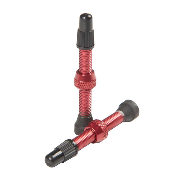 Stans NoTubes Alloy Valve Stems - 44mm Pair Red