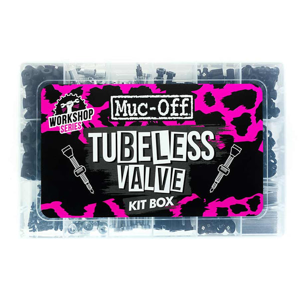 Muc-Off Workshop-Tubeless Valve Kit Box Black/Silver