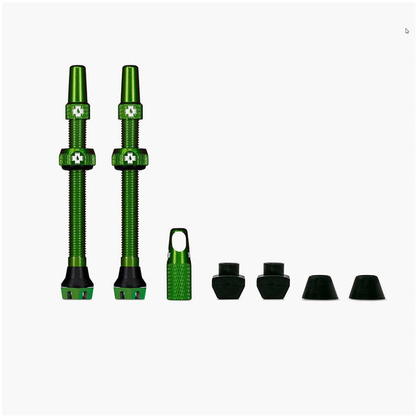 Muc-Off Tubeless Valve V2 Tubeless Valve Presta 80mm Green Pair