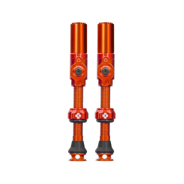 Muc-Off Big Bore Lite Large Tubeless Valve Presta 45mm Orange Pair