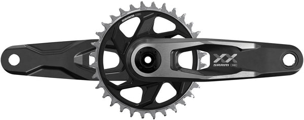 SRAM XX Downhill T-Type Crankset - 155mm 7-Speed 34t 6mm Offset Chainring Direct Mount 56.5mm Chainline DUB DH Spindle BLK