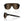 100% S2 Sunglasses Gold Frame Black Lens Eyewear