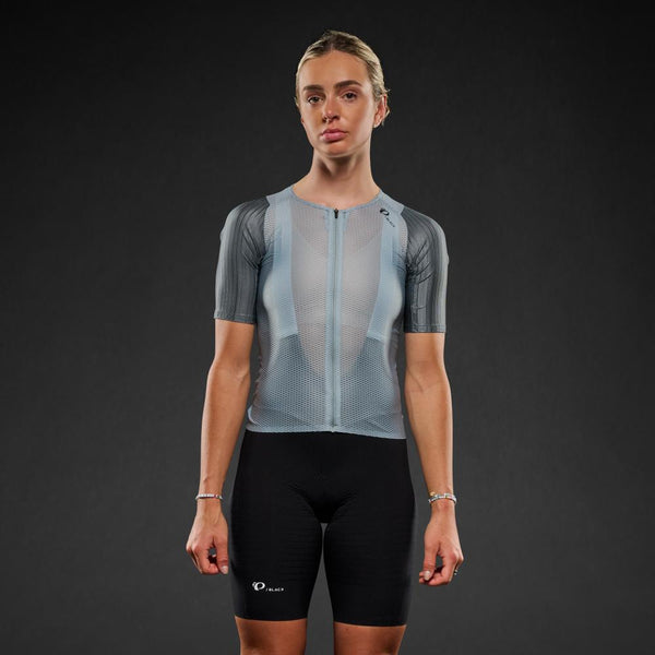 Women's Pi PRO/BLACK Mesh Jersey - SILVER BLUE/BLASAM GREEN / XS