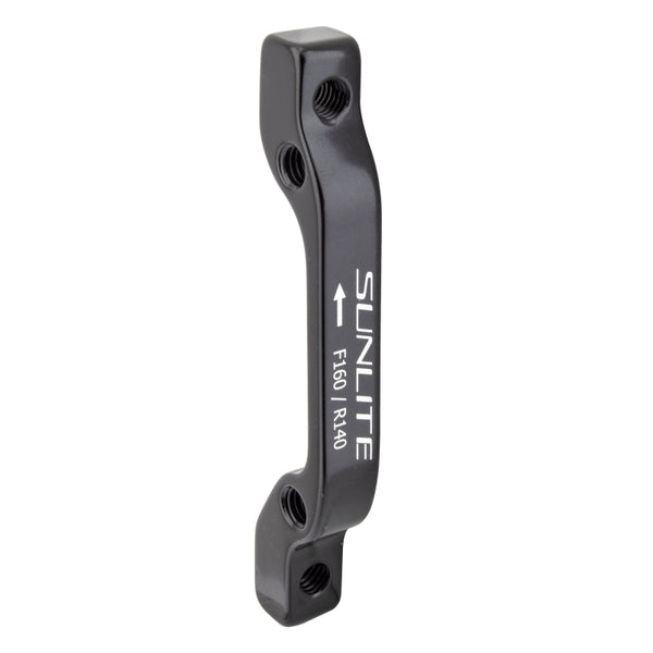 Sunlite Disc Adapter FT/RR 160mmF/140mmR Post Mount IS Mount Black