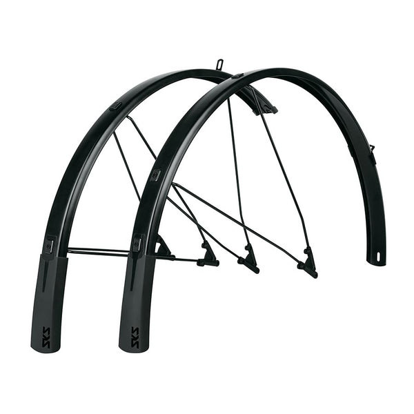 SKS B46 Bluemels Style Full Coverage Fender Set - 46mm 700 x 28-37 Matte BLK