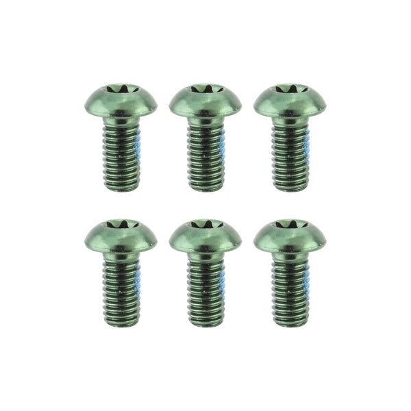 Clarks Anodized Rotor Bolts M5x10mm Green Rotor
