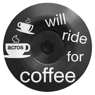 Acros Headset Top Cap Aluminum Black Will ride for coffee