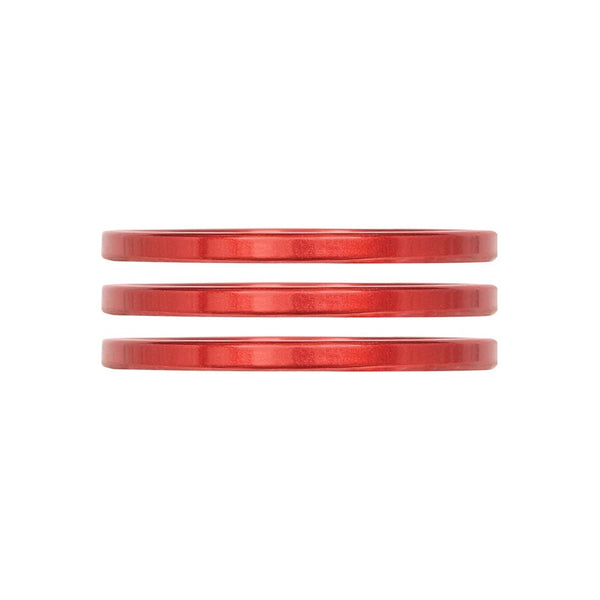 Industry Nine iRiX Headset Spacer 1-1/8'' Height: 2.5mm Aluminum Red 3pcs