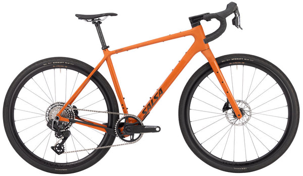Salsa Flyway C DLX Force XPLR AXS 13 Bike - 700c Carbon Amber X-Large
