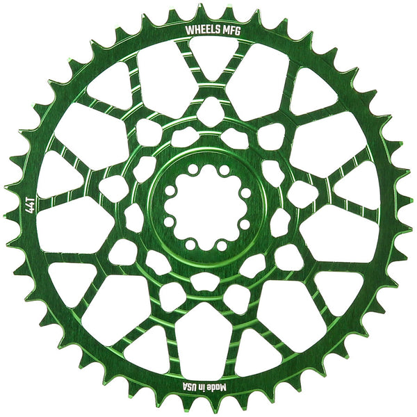 Wheels Manufacturing Gravel Direct Mount Chainring - 44t SRAM 8-Bolt Direct Mount 6.5mm Inboard Offset T-Type Chain Compatible Blue
