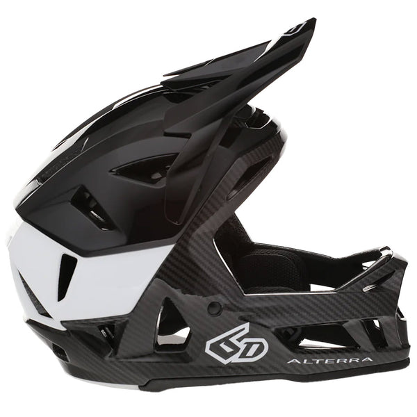 6D Helmets Alterra Helmet Solid Gloss Black/White - M/L