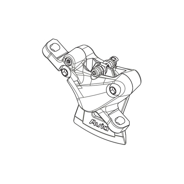 SRAM Replacement Level TL Caliper Assembly Post Mount non-CPS Front/Rear Gloss BLK