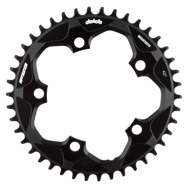 Full Speed Ahead Super Road Megatooth Chainring - 42t 110mm BCD 5-Bolt Aluminum For 1x11-Speed BLK