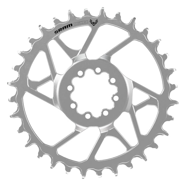 SRAM Eagle 90 T-Type Direct Mount Chainring - 30t 12-Speed 8-Bolt Direct Mount 3mm Offset Steel Silver