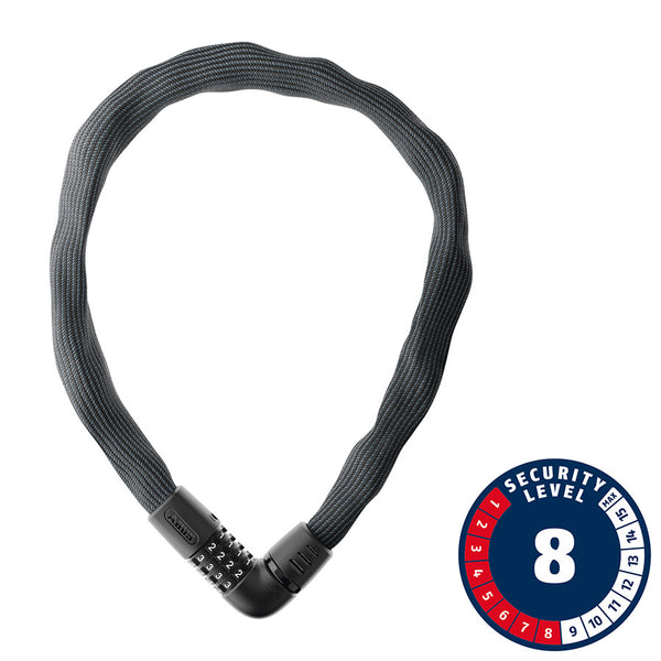 Abus IVERA 7210C Chain Lock Combination 7mm 110cm 43.3'' Grey