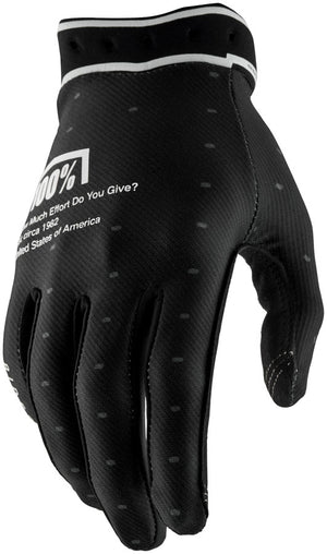 100% Ridefit Gloves - Black Small