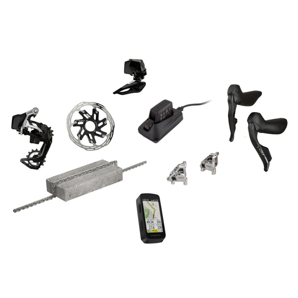 SRAM Red eTap AXS Road Groupset - 2x12-Speed HRD Shift/Brake Levers FM Calipers CL Rotors Chain F/R Derailleurs Hammerhead Karoo E1