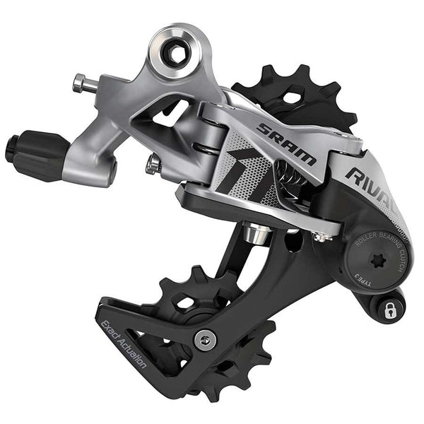 SRAM Rival 1 Rear Derailleur - 11 Speed Medium Cage Black/Silver