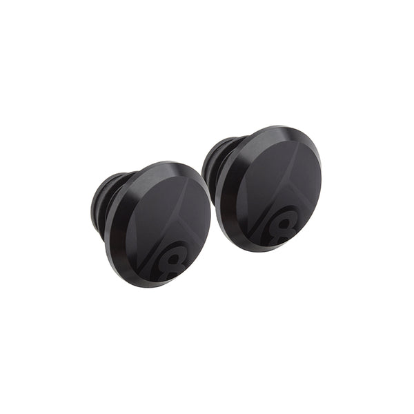 Origin8 Alloy MTB Push-In Bar End Plugs Anodized Black Push-In 30mm
