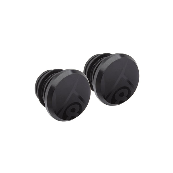 Origin8 Alloy Road Push-In Bar End Plugs Anodized Black Push-In 25mm