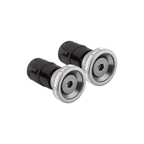 The shadow conspiracy Deadbolt Slim End Plugs Polished Silver 22.2mm