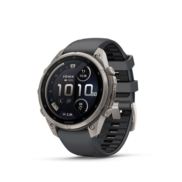 Garmin fenix 9 Pro inReach 47mm Watch Watch Color: Grey Wristband: Graphite/ Black - Silicone