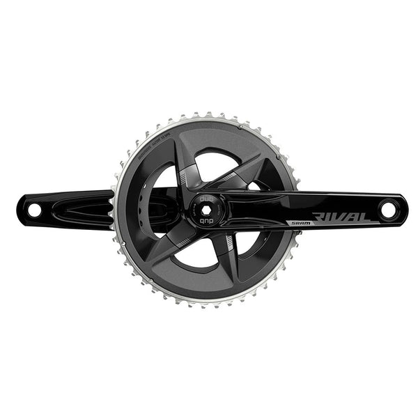 SRAM Rival AXS Crankset - 160mm 12-Speed 48/35t 107 BCD DUB Spindle Interface BLK D1