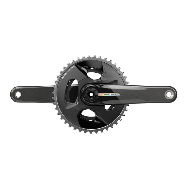 SRAM Force D2 2x Wide Crankset Speed: 12 Spindle: 28.99mm BCD: 94 43/30 DUB 177.5mm Black Road Disc
