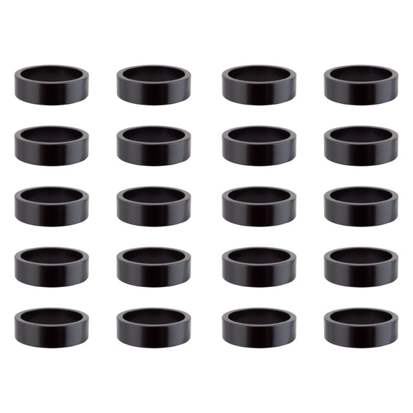 Origin8 Bulk Alloy Headset Spacers SHIS Spacer 1-1/8` x 10mm Black Jar of 20