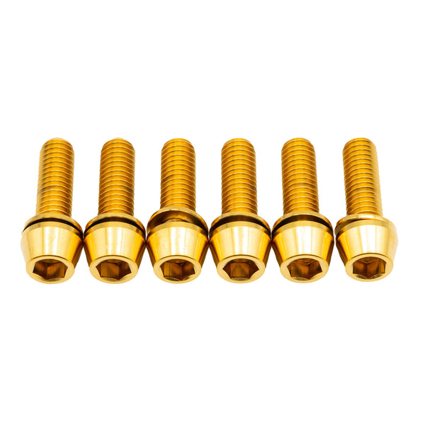 Better Bolts Deity Copperhead Ti  Stem Bolt Kit Gold 6/Count