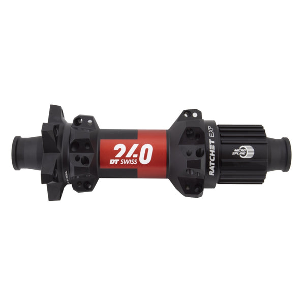 DT Swiss 240 EXP Rear Hub - 12 x 148mm 6-Bolt Micro Spline BLK/Red 28H 36pt Straight Pull