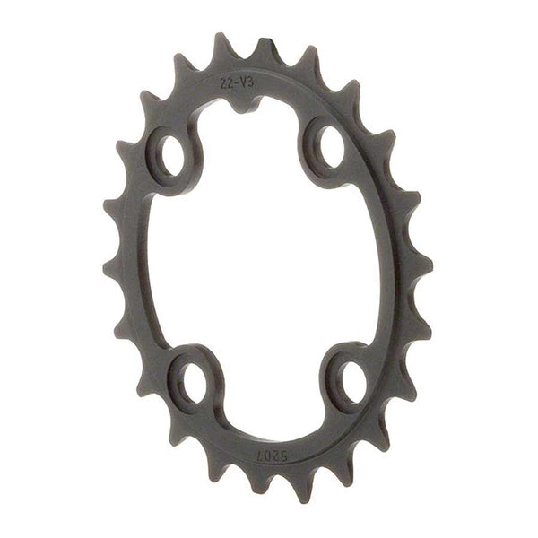 TruVativ Trushift 22t 64mm BCD 8 and 9 Speed and 2x10 Chainring Black Alloy