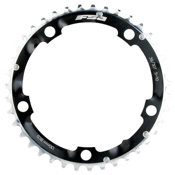 Full Speed Ahead Pro Road Triple Chainring - 39t 130 BCD Aluminum N-10 Black