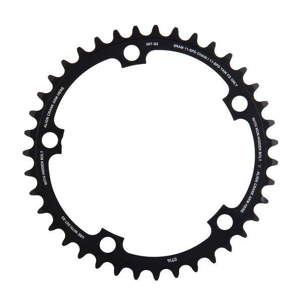 SRAM 11-Speed 39T 130mm BCD YAW Chainring Black Use with 53T