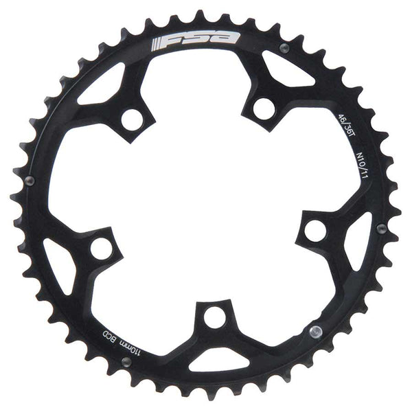 Full Speed Ahead Pro Road Chainring - 50t 110 BCD Aluminum N11 Black