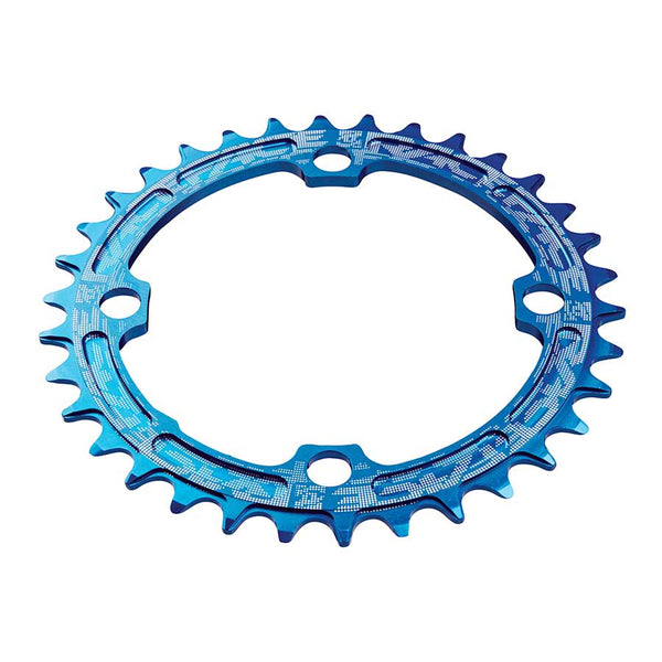 RaceFace Narrow Wide Chainring: 104mm BCD 34t Blue