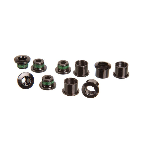 SRAM Road Double Chainring Aluminum Boltset 10 pieces BLK also fits SRAM Omnium Cranks
