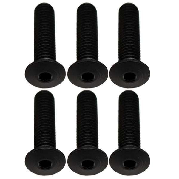 Better Bolts Titanium Water Bottle Cage Bolts20mm Black 6/Count
