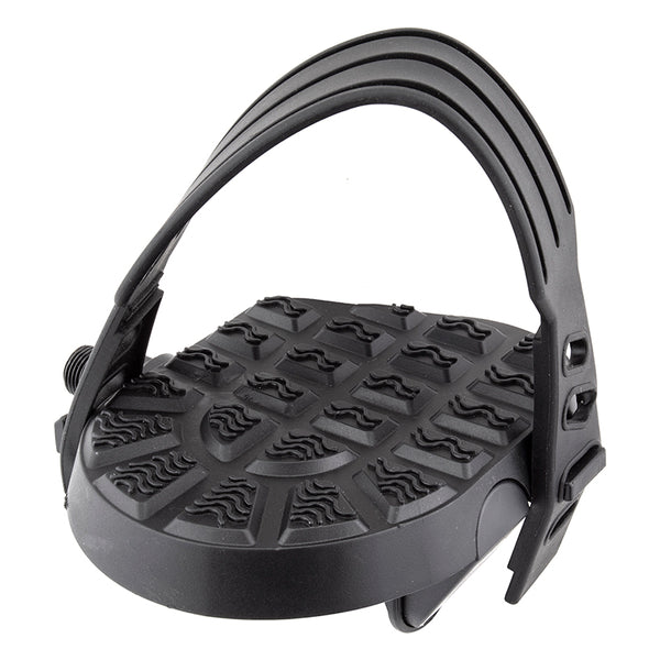 Sunlite Flat Form I Exerciser Pedals 9/16` Loose Ball Black Toe Straps