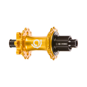 Industry Nine Hydra 2 Boost MicroSpline Disc Hub Rear 28H 12mm TA 148mm Shimano Micro Spline Gold