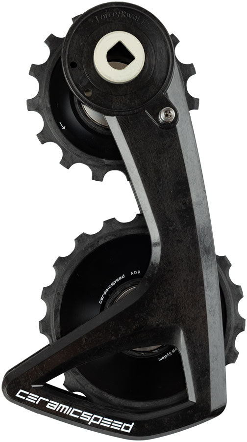 CeramicSpeed OSPW RS Alpha Pulley Wheel System SRAM Force E1 Rival E1 AXS - ALPHA Aluminum Pulley Carbon Cage BLK