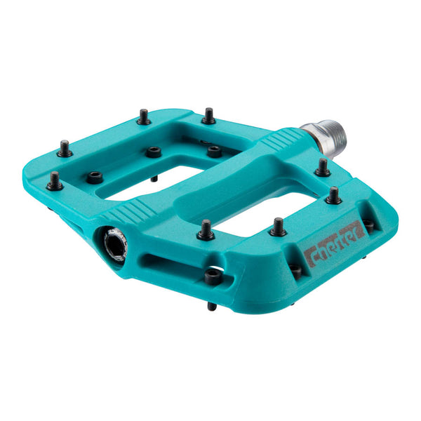 RaceFace Chester Pedals - Platform Composite 9/16"Turquoise Replaceable Pins