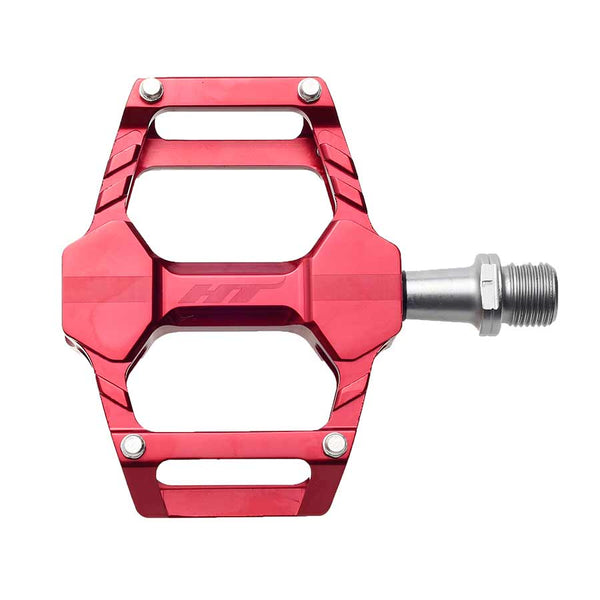 HT Components AR06 Cheetah Platform Pedals Body: Aluminum Spindle: Cr-Mo 9/16'' Red Pair
