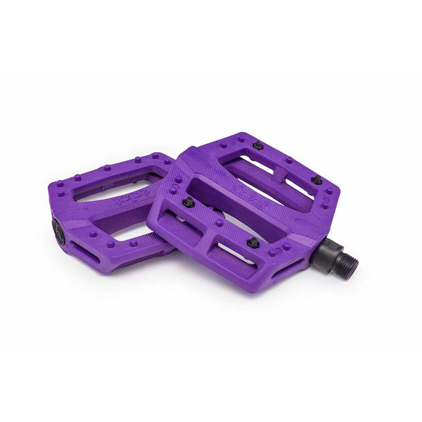 Eclat Contra Platform Pedals Body: Nylon Spindle: Cr-Mo 9/16 Purple Pair