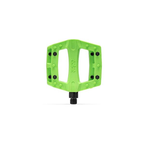 Eclat Contra Platform Pedals Body: Nylon Spindle: Cr-Mo 9/16 Neon green Pair