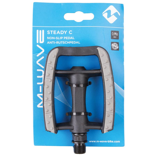 M-Wave Steady-C Platform Pedals Body: Composite Spindle: Cr-Mo 9/16'' Black